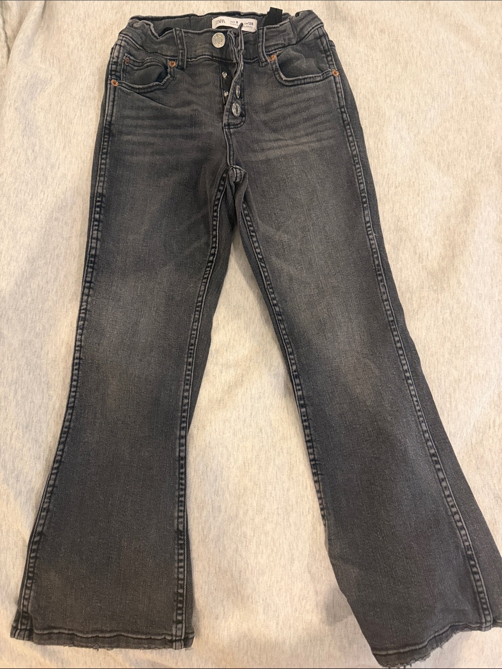 Girls' Black Flared Jeans